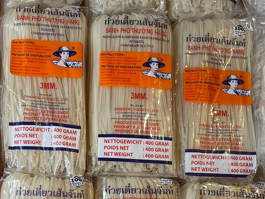 Rice Stick 3mm 400g - Banh Pho'thu'o'ng Hang